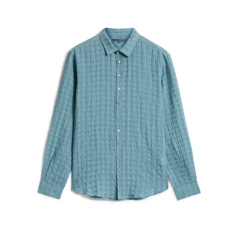 Multi Button Slim Fit Shirt // Sea Green (XS)
