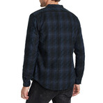 Multi Button Band Collar Shirt // Ink Blue (S)