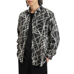 Straight Bottom Hem Shirt With Regular Collar // Mineral Blk (XS)