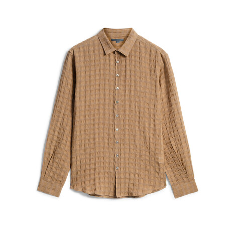Multi Button Slim Fit Shirt // Lt Caramel (XS)