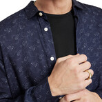 Ls Ross Sport Shirt W/ Floral Print // Twilight Blue (XS)