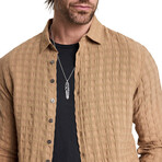 Multi Button Slim Fit Shirt // Lt Caramel (XS)