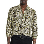 Rodney Long Sleeve Shirt In Leopard Print // Ginger (S)