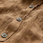 Multi Button Slim Fit Shirt // Lt Caramel (XS)