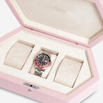 Portobello Grained Leather 3 Watch Box // Ice Cream