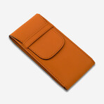 Hyde Park Leather Single Watch Pouch // Tan