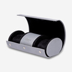 Hyde Park Leather 3 Watch Roll // Gray