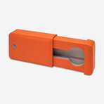 Via Leather Single Watch Slipcase // Orange