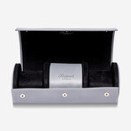 Hyde Park Leather 3 Watch Roll // Gray