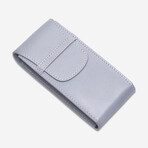 Hyde Park Leather Single Watch Pouch // Gray
