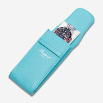 Portobello Leather Single Watch Pouch // Blue