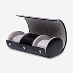 Hyde Park Leather 3 Watch Roll // Black