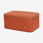 Via Leather Watch + Accessory Zip-Case // Orange