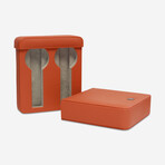 Via Leather Duo Watch Slipcase // Orange