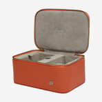 Via Leather Watch + Accessory Zip-Case // Orange
