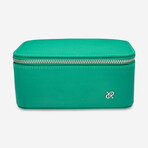Via Leather Watch + Accessory Zip-Case // Green