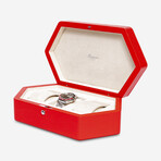 Portobello Leather 3 Watch Box // Ruby