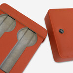 Via Leather Duo Watch Slipcase // Orange