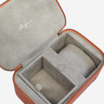 Via Leather Watch + Accessory Zip-Case // Orange