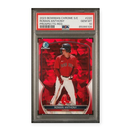 Roman Anthony // 2023 Chrome Saphhire Prospects Red // #5/5 // PSA 10 GM