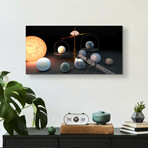 Measuring The Masses And Diameters Of The Trappist-1 Planets by NASA (12"H x 24"W x 0.13"D)