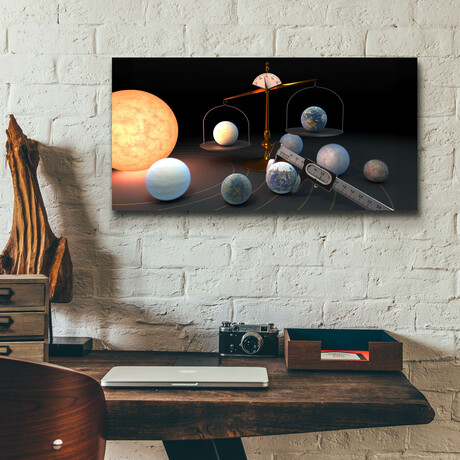 Measuring The Masses And Diameters Of The Trappist-1 Planets by NASA (12"H x 24"W x 0.13"D)