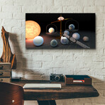 Measuring The Masses And Diameters Of The Trappist-1 Planets by NASA (12"H x 24"W x 0.13"D)