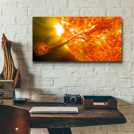 Magnificent Cme Erupts On The Sun by NASA (12"H x 24"W x 0.13"D)