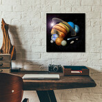 Solar System Montage With Eight Planets Artist Concept by NASA (12"H x 12"W x 0.13"D)