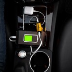 T-BONE 3-in-1 Car Charger+Power Bank+LED Flashlight (Black)