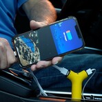 T-BONE 3-in-1 Car Charger+Power Bank+LED Flashlight (Black)