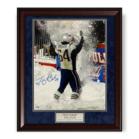 Tedy Bruschi // NE Patriots // Signed Photo + Framed