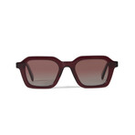 Men's Lennox Polarized Sunglasses //  Clear Burgundy + Gradient Burgundy