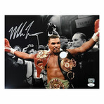 Mike Tyson // Signed 11x14 Belts Image