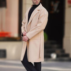 Single-Breasted Wrap Coat // Beige (S)