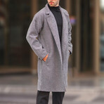 Single-Breasted Overcoat // Gray (2XL)