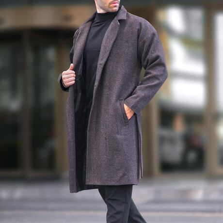 Single-Breasted Overcoat // Brown (S)