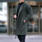 Single-Breasted Overcoat // Khaki (XL)
