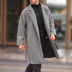 Single-Breasted Overcoat // Gray (2XL)