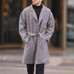 Single-Breasted Overcoat // Gray (2XL)