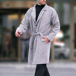 Single-Breasted Overcoat // White (L)