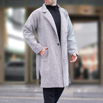 Single-Breasted Overcoat // White (L)