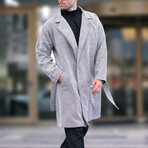 Single-Breasted Overcoat // White (L)