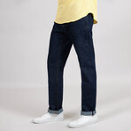 Blue Rinse Wash Slim Straight Selvedge Jeans - Stud // Indigo (28/32)