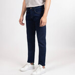 Dark Blue Rinse Wash Slim Fit Jeans - Rotary // Indigo (28/30)