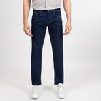 Dark Blue Rinse Wash Slim Fit Jeans - Rotary // Indigo (28/30)