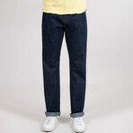Blue Rinse Wash Slim Straight Selvedge Jeans - Stud // Indigo (28/32)