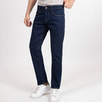 Dark Blue Rinse Wash Slim Fit Jeans - Rotary // Indigo (28/30)