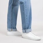 Light Wash Slim Straight Selvedge Jeans - Stud // Indigo (28/32)