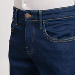 Dark Blue Rinse Wash Slim Fit Jeans - Rotary // Indigo (28/30)
